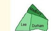 Map of towns in Strafford County served by NH JP John Scuto including Durham, Lee, and Madbury